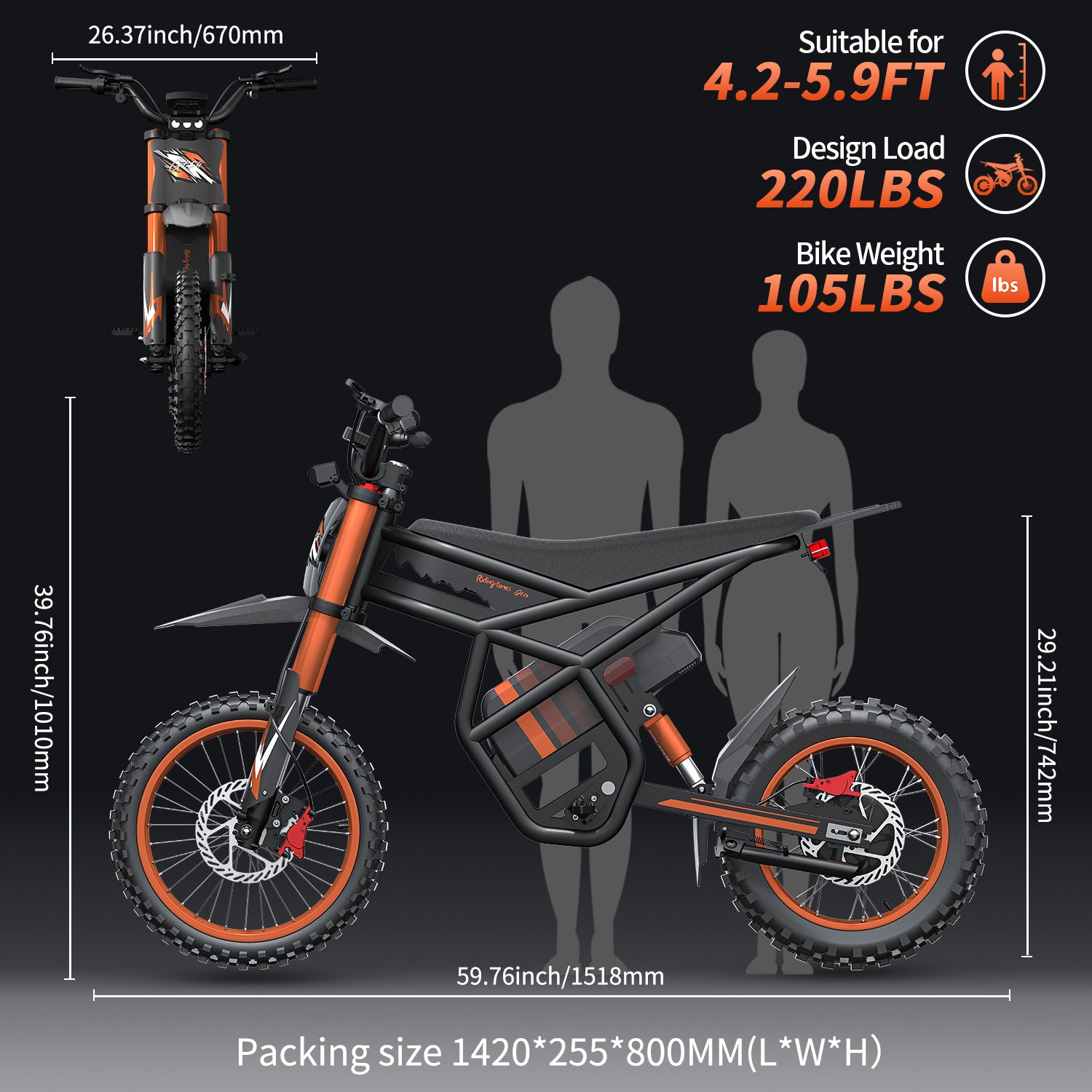 GT54 Electric Mini Motorbike for Teenagers & Adults