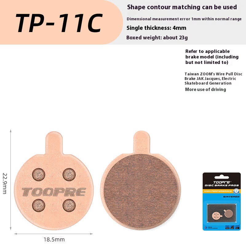 TOOPRE Sintered Disc Brake Pads – E-Scooter, E-Bike & E-Motorcycle