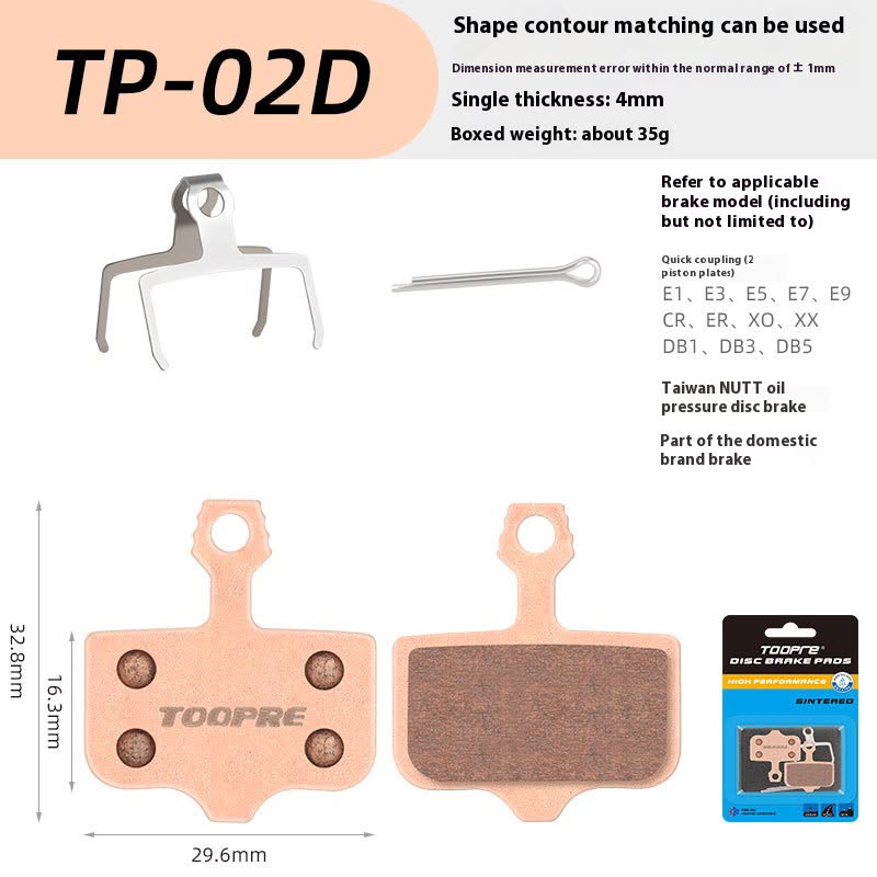 TOOPRE Sintered Disc Brake Pads – E-Scooter, E-Bike & E-Motorcycle