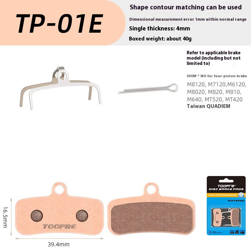 TOOPRE Sintered Disc Brake Pads – E-Scooter, E-Bike & E-Motorcycle