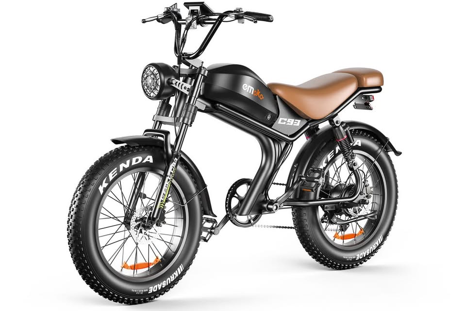 ΕΜΟΚΟ C93 1000W Moped-Style Fat Tire Electric Bike – 48V 20Ah, 20×4" Tires