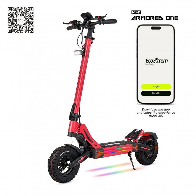 ECOXTREM M41 Armored One 1000W Electric Scooter – 48V 18Ah, 11” Tires, 60 km Range