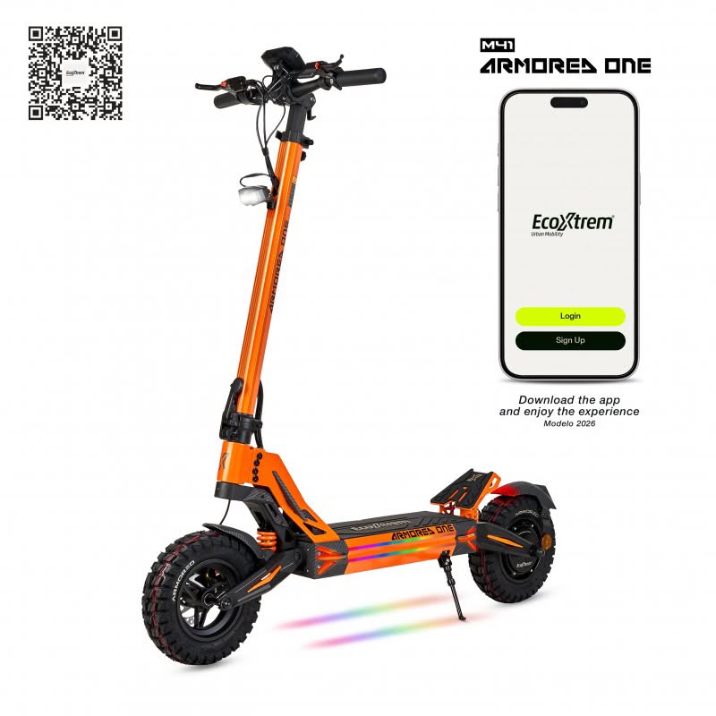 ECOXTREM M41 Armored One 1000W Electric Scooter – 48V 18Ah, 11” Tires, 60 km Range